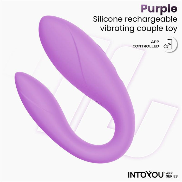 Juguete para Parejas con APP Flexible Silicona Lavanda