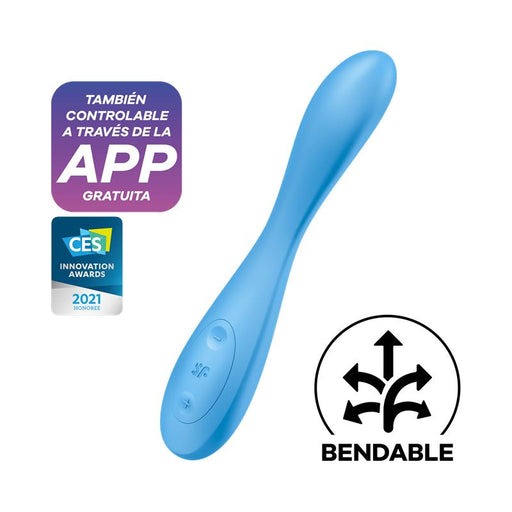 Vibrador G Spot Flex 4 con APP Satisfyer Connect Azul