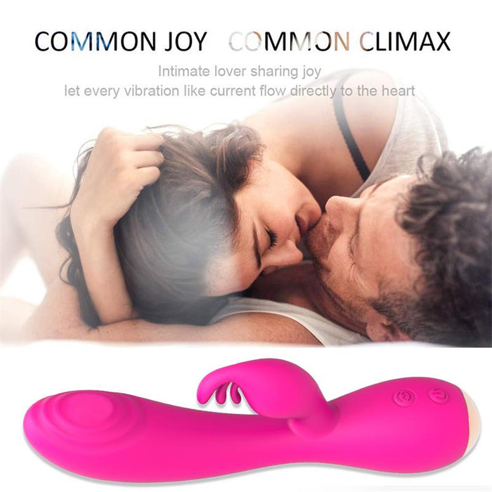 Conejito Vibrador Magic Stick con Pulsacion Fucsia