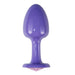 Plug Anal de Metal Purpura Rosebud con Joya Rosa