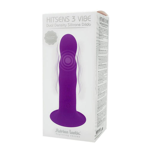 Dildo Doble Densidad con Vibracion Hitsens 3 7 S03 M Purpura