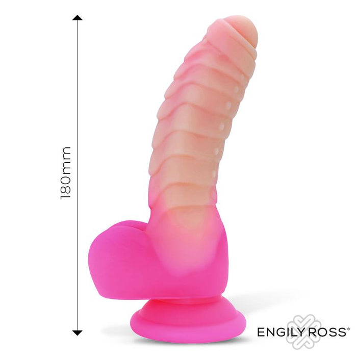 Scalidor Dildo Unicorn Brilla en la Oscuridad Silicona Liquida 18 cm