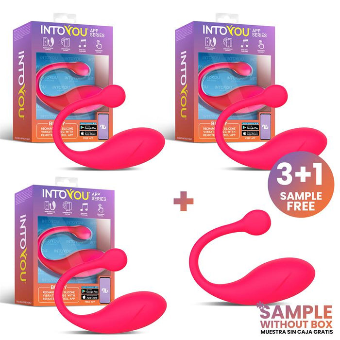 Pack 3 Muestra Bulby Huevo Vibrador con APP Rosa Intenso