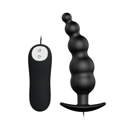 Vibrador Anal Burbujas Negro con Control Remo cl70