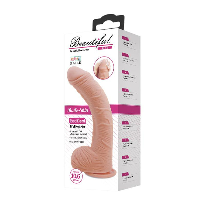 Alex Dildo con Testiculos Punto G con Ventosa Natural