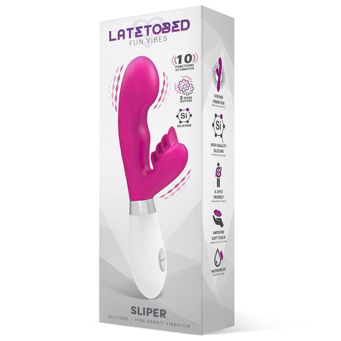 Sliper Vibrador Conejito Silicona Rosa