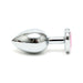 Plug Anal Acero Inox Cristal Corazon Rosa