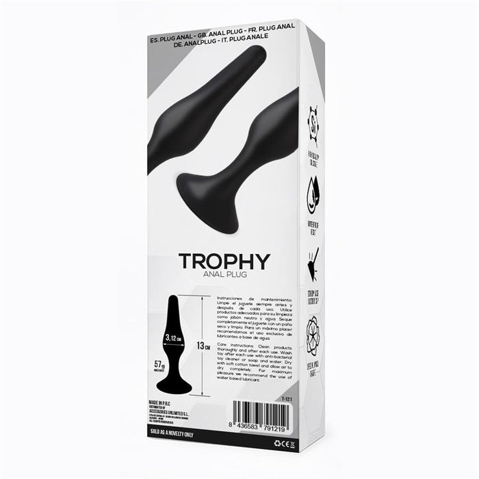 Trophy Plug Anal 13 cm Silicona Negro