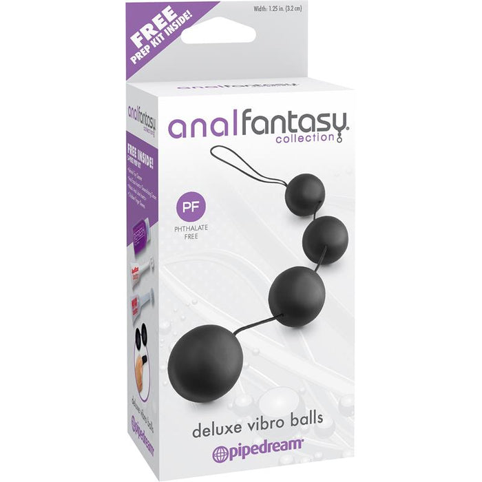 Bolas Anales Vibradoras Deluxe Color Negro