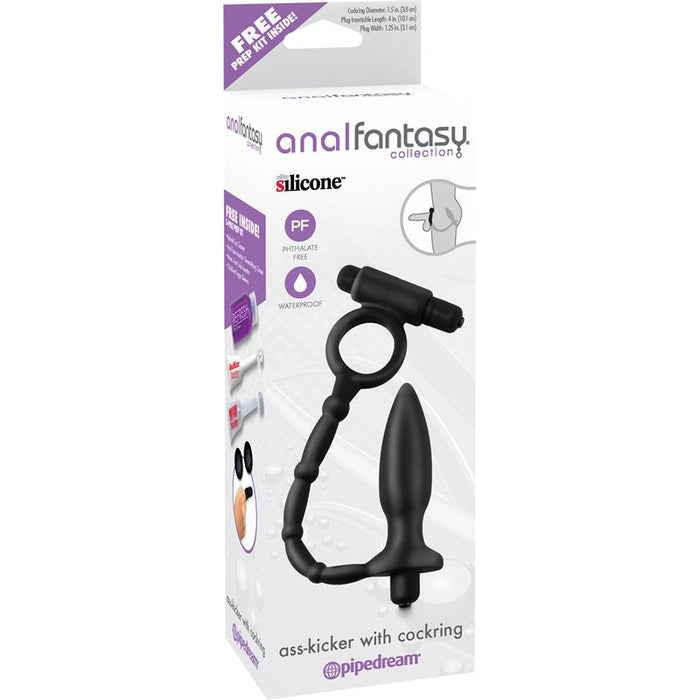 Anal Fantasy Collection Ass Kicker with Cockring Color Negro