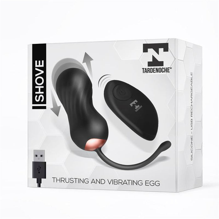 Shove Huevo con Movimiento Thrusting y Vibrador con Control Remoto