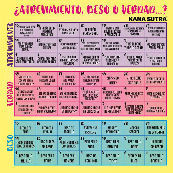 Juego de Atrevimiento Beso y Verdad