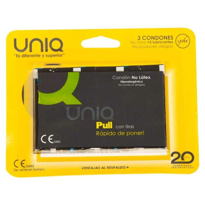 Preservativos con Tiras Pull Condoms Sin Latex 3 pcs