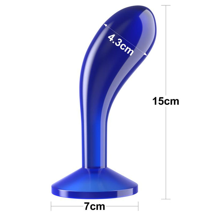 Plug Anal Flawless Azul Transparente 6