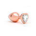 Plug Anal con Joya en Forma de Corazon Pisa Rose Gold