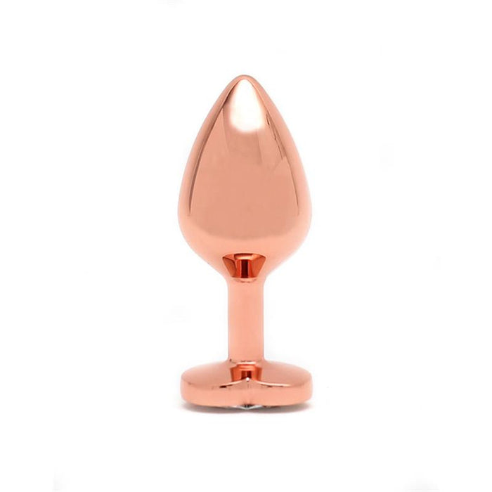 Plug Anal con Joya en Forma de Corazon Pisa Rose Gold