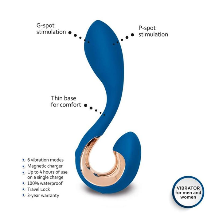 Gpop2 Vibrador Punto G y P Azul Indigo