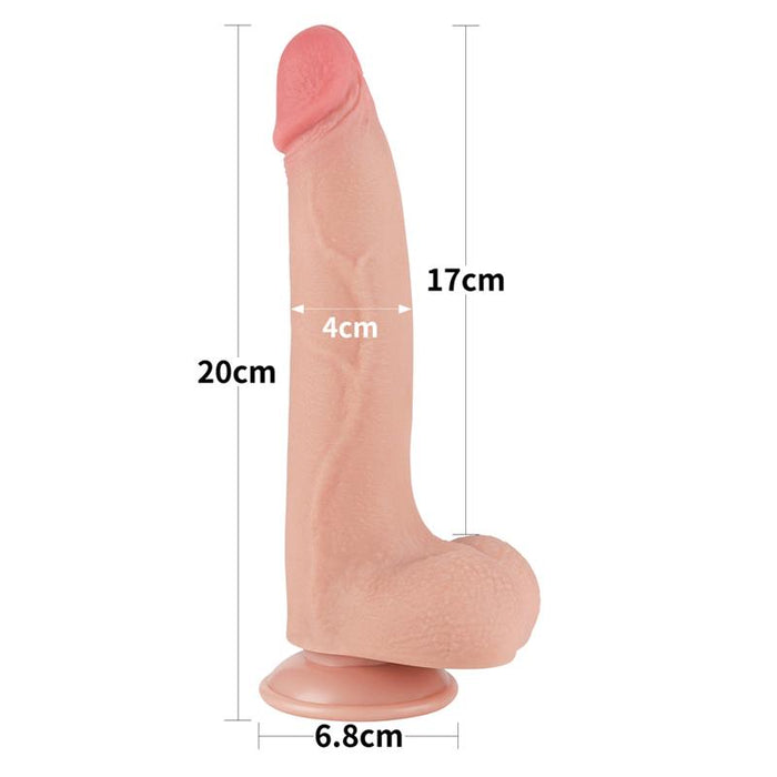 Dildo Dual Density Piel Deslizante 85