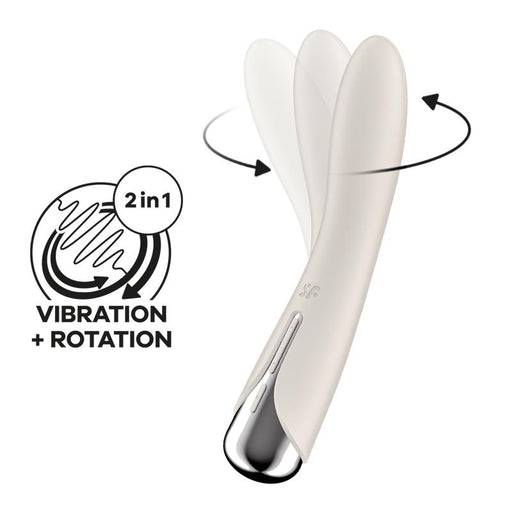 Spinning Vibe 1 Vibrador y Rotador Beige