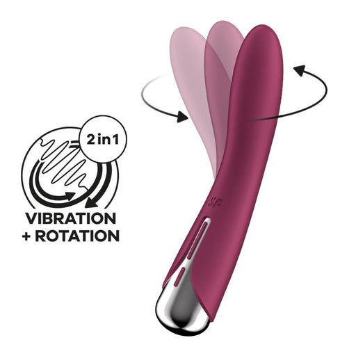 Spinning Vibe 1 Vibrador y Rotador Rojo