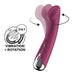 Spinning G Spot 1 Vibrador y Rotador Rojo