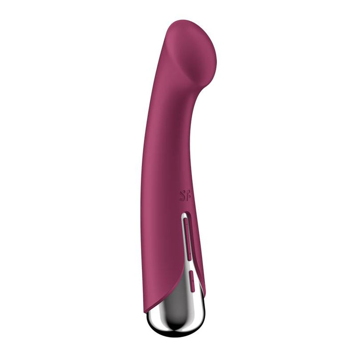 Spinning G Spot 1 Vibrador y Rotador Rojo