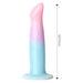 Dildo con Vibracion y Ventosa Color Degradado 17 cm