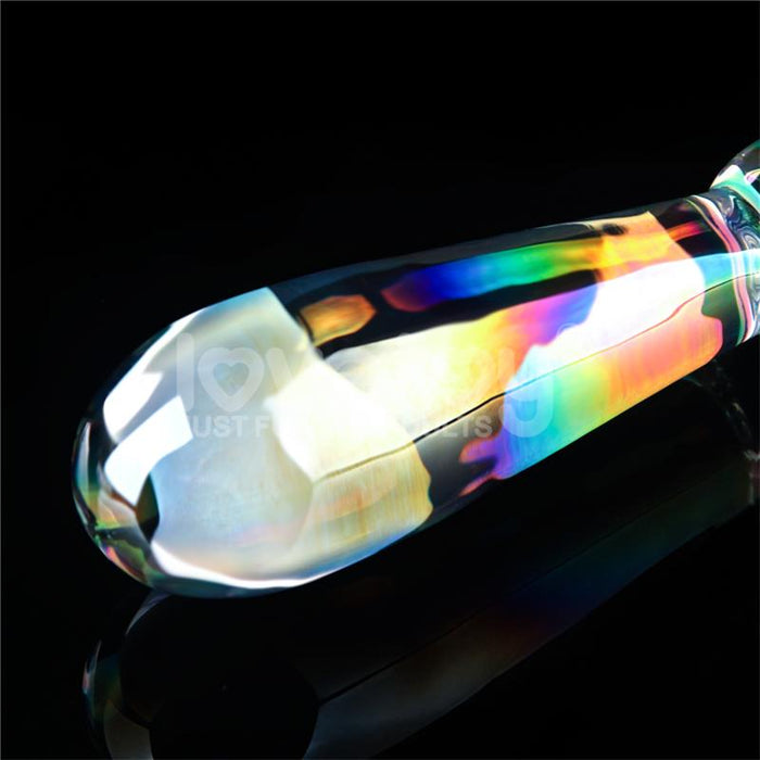 Dildo de Cristal que Brilla en la Oscuridad Twilight Gleam Rising Ripples