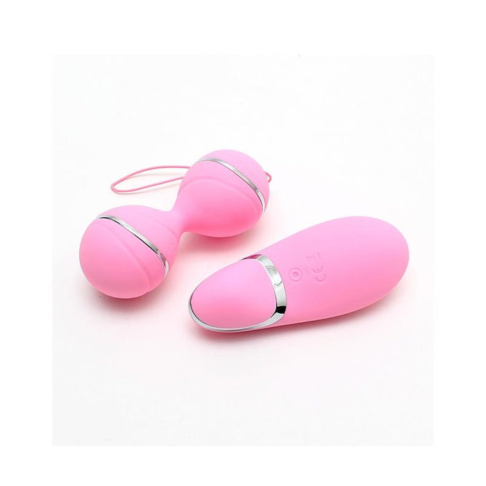 Bolas Kegel con Control Remoto y Estimulador Ibiza Rosa