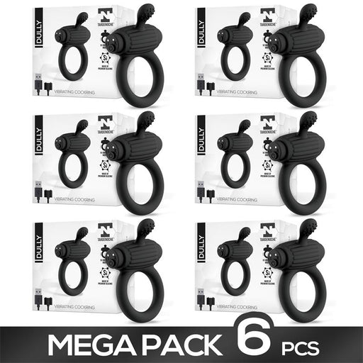 Pack de 6 Dully Anillo Vibrador con USB Magnetico Silicona