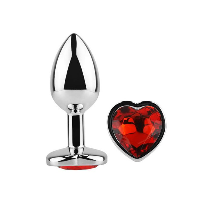 Plug Anal con Joya de Corazon Red Scarlet Talla M