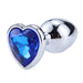 Plug Anal con Joya de Corazon Blue Sapphire Talla L