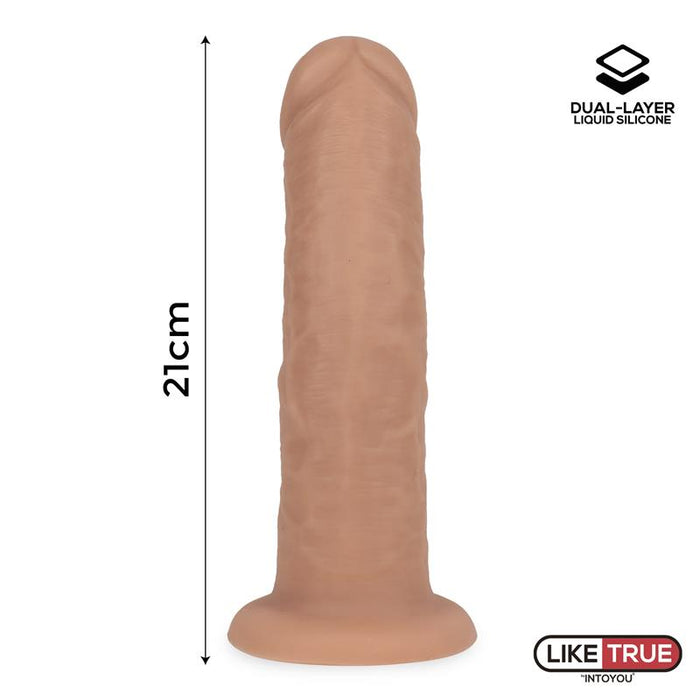 Dildo Realista Silicona Liquida Dual Layer 825