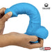 Dildo Realista Silicona Liquida Dual Layer 8 Azul