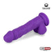 Dildo Realista Silicona Liquida Dual Layer 8 Purpura