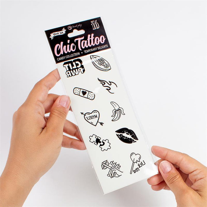 Set de 10 Tattoos Temporales Candy Collection