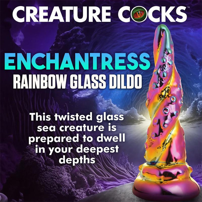 Dildo de Vidrio borosilicato Enchanting Rainbow