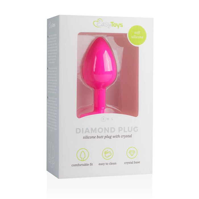 Plug Anal con Diamante Pequeno Rosa