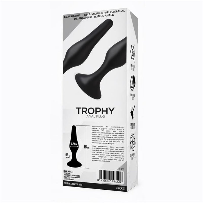 Trophy Plug Anal 15 cm Silicona Negro