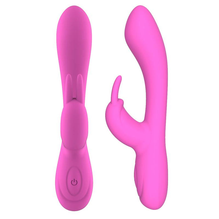 Mauve Vibrador Unibody Silicona Liquida USB Rosa