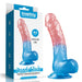 Dildo Dazzle Studs 8 Rosa y Azul