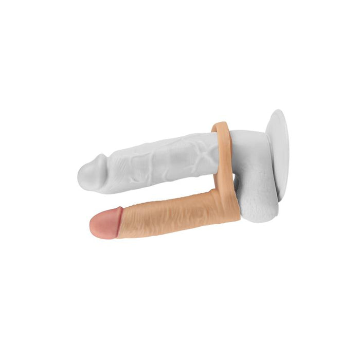 Dildo The Ultra Soft Double con Vibracion 58 Natural