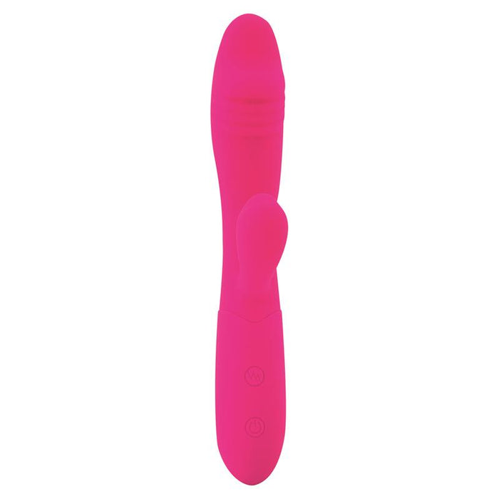 Candy Vibrador con Conejito Punto G USB Silicona Fucshia