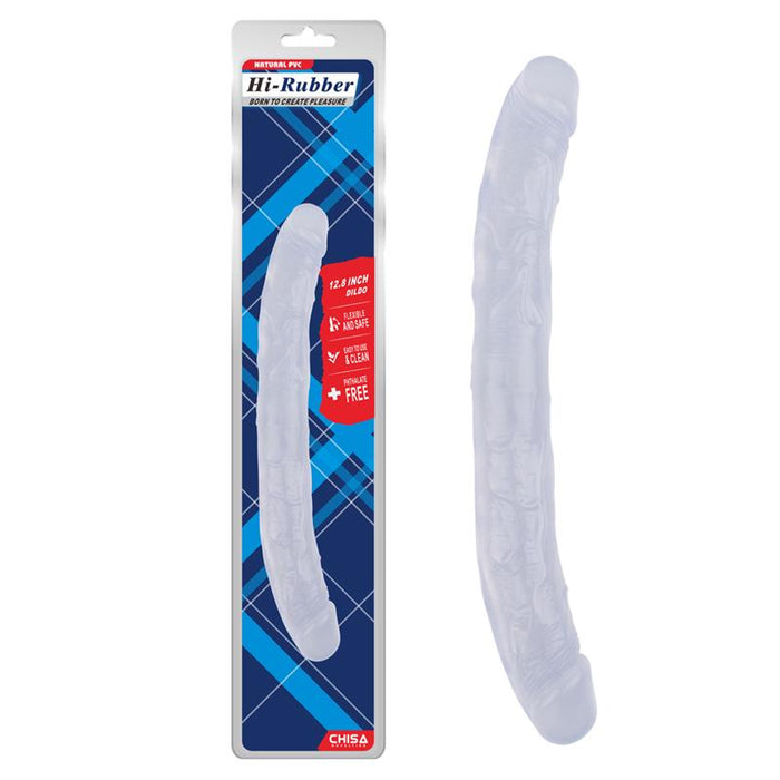 Dildo Doble Hi Rubber 128 Transparente