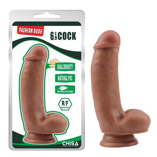 Dildo Dual Density Fashion Dude 69 Bronceado