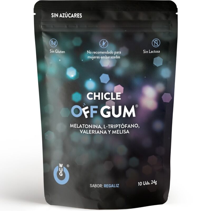 Comprar WUG GUM Off Chicle Valeriana Triptófano Melisa Y Melatonina – Chicle Relaxante Para Mejorar El Sueño-Noxtic