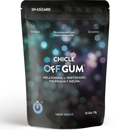 Comprar WUG GUM Off Chicle Valeriana Triptófano Melisa Y Melatonina – Chicle Relaxante Para Mejorar El Sueño-Noxtic