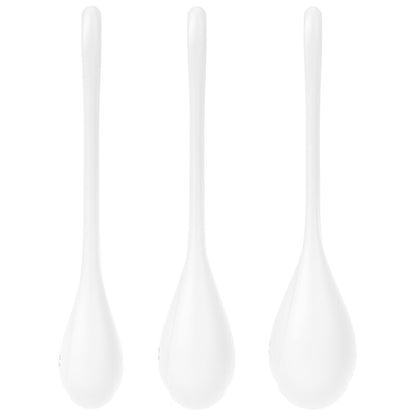 Comprar SATISFYER Yoni Power 1 Kit De Entrenamiento Blanco – Fortalece Los Músculos Del Suelo Pélvico Con Diseño Moderno-Noxtic
