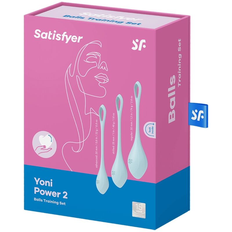 Comprar Satisfyer Yoni Power 2 Kit De Entrenamiento Azul – Fortalecimiento Del Suelo Pélvico Con Diseño Atractivo-Noxtic
