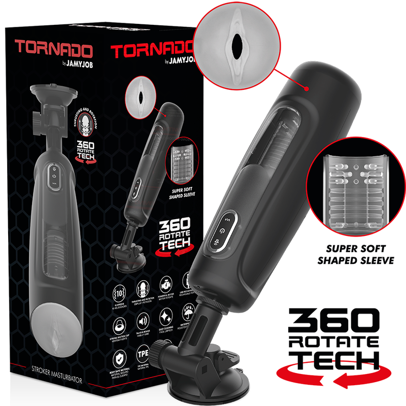 Comprar JAMYJOB Tornado Masturbador 360 Rotate Tech – Innovador Diseño Para Experiencia Sensorial Inigualable-Noxtic